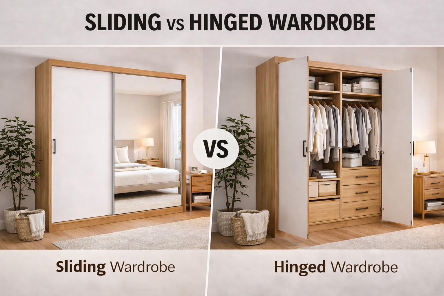 Sliding vs Hinged Wardrobe – Which One Saves More Space?