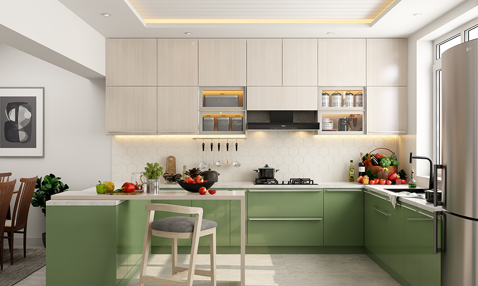 U-Shaped Modular Kitchen