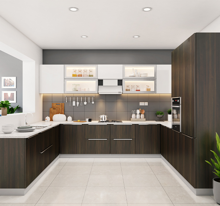 U-Shaped Modular Kitchen